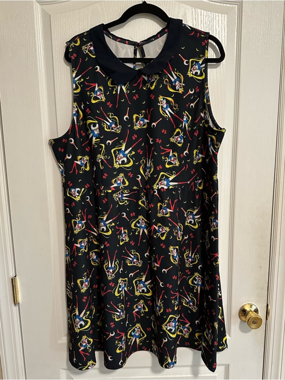 Sailor Moon Crystal Skater Dress Size 3 (3X) Peter Pan Collar Anime Print